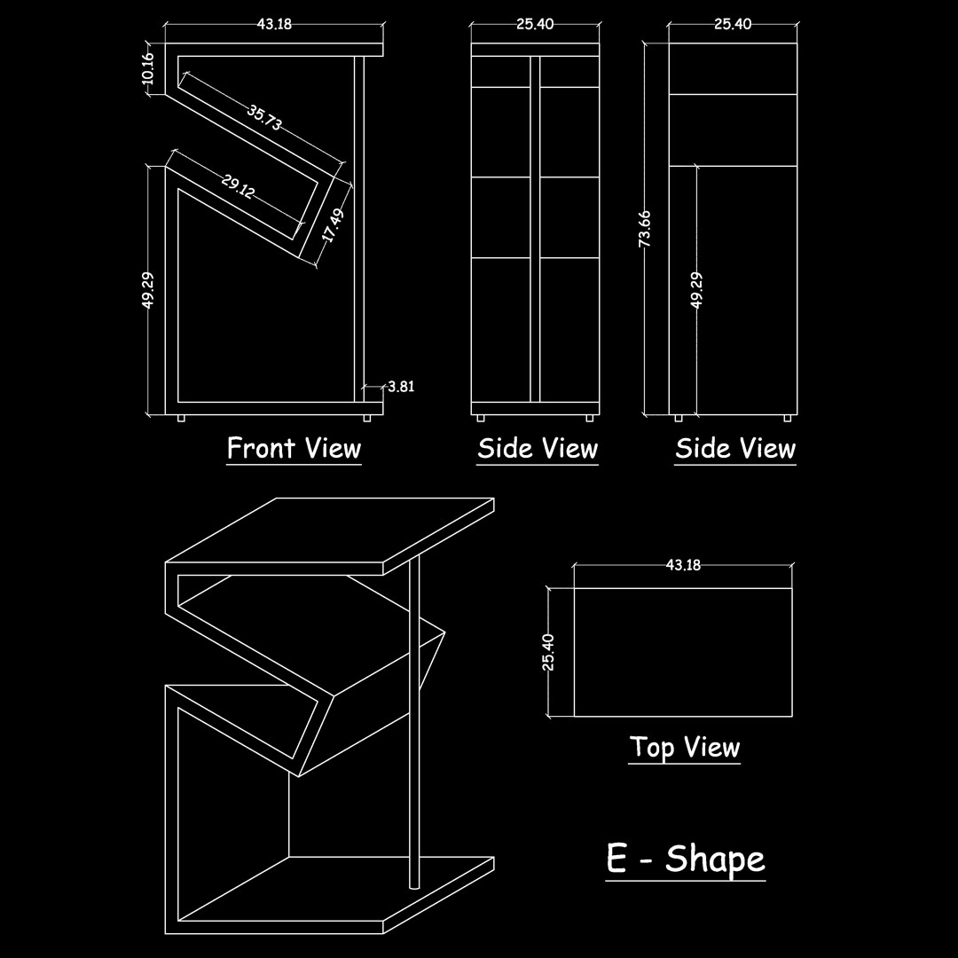 the E Shape table